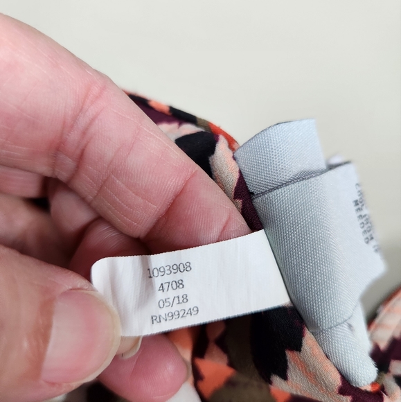 Catherines Womens Plus 3/4 Sleeve Beaded Tunic Blouse Size 5X Orange Aztec Print - Picture 5 of 10